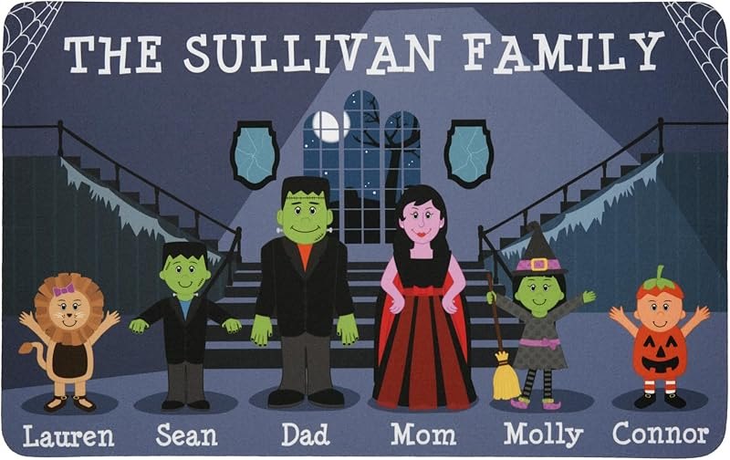 Let's Make Memories Personalized Doormat - Welcome Mat - Kitchen, Entrance Hall, Kids Room - Family Halloween Decor -