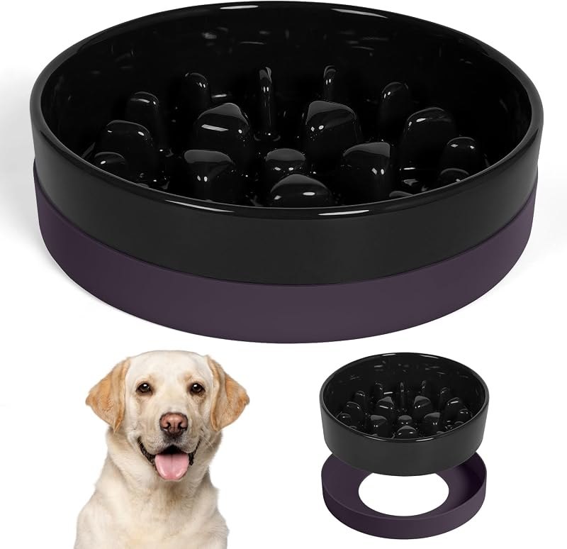 Sted Ceramic Slow Feeder Dog Bowls for Medium Large Breed — pets slow feeder for pets slow feeder