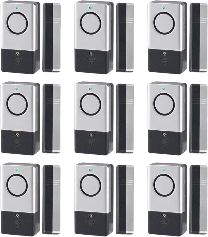 Door Window Alarm - 9 Pack - Adjustable mode Door Alarm Sensor Door Alarm for Kids Safety, Door Open Chime Burglar