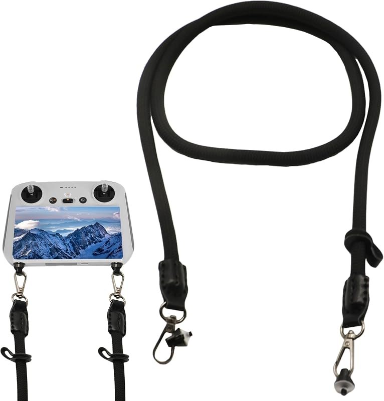 DJI Mavic 3/2/Air2S Drone Controller Anti-Fall Neck Strap with RC Pro Lanyard Strap (Black) — drones controller strap