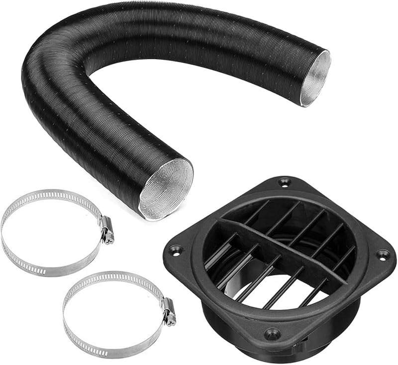 75mm Diesel Parking Heater Set, ZDHQLHJ Diesel Heater Exhaust Pipe Ducting, Car Heater Duct Warm Air Outlet Vent, For