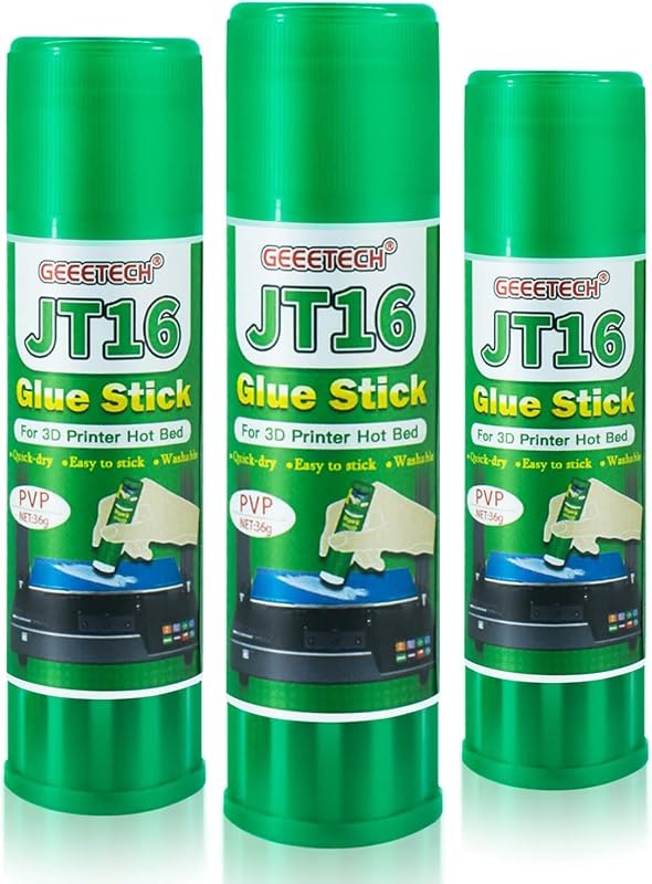 3D Printer Glue Sticks 3 Pieces for Glass, PEI Sheet, Aluminum Build Plate, Solid Adhesive for PETG, PLA, TPU, ABS