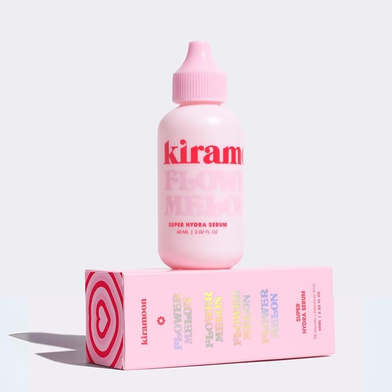 Kiramoon Flowermelon Hydrating Serum & Lightweight Daily Moisturizer to Reduce Dryness, Aloe + Chamomile +