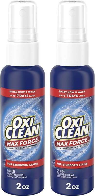 OxiClean Max Force Laundry Stain Treater Spray, 2 Fl Oz (2 Pack) — best laundry stain stick for laundry stain stick