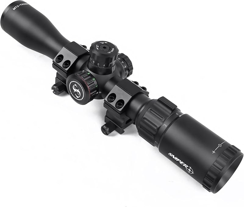 MT Rifle Scope with Red/Green/Blue Illuminated Reticle Riflescope, Ruger Mossberg Savage Rimfire — hunting scope for