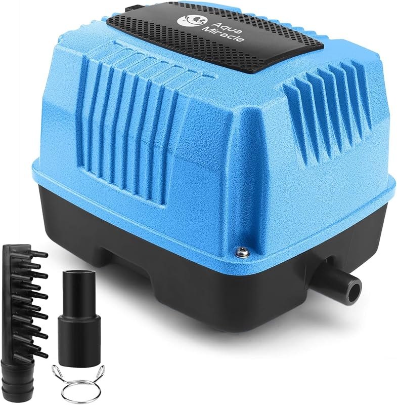 AquaMiracle Super Powerful Linear Air Pump AP-80 Pond Aerator, 1350GPH Koi Pond Air Pump Septic Aerator, for