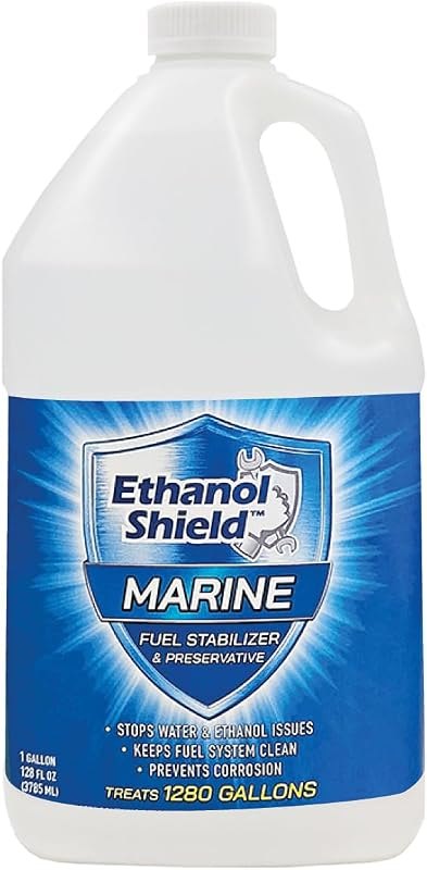 Ethanol Shield Marine Fuel Stabilizer & Preservative 1 Gallon (128 oz) - Full Fuel Cleaner - Fuel Injector Cleaner -