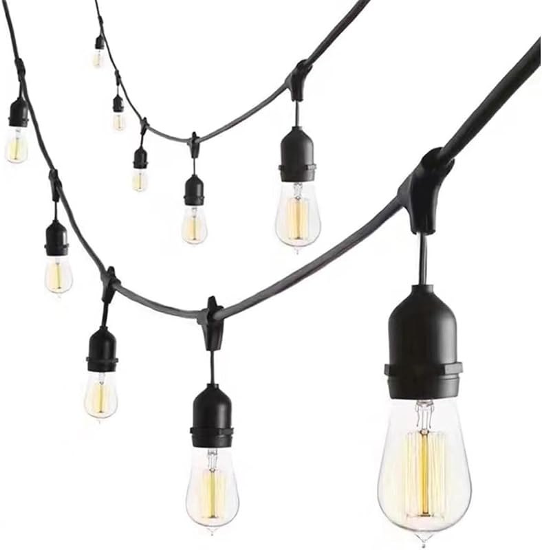 25FT LED Outdoor Patio String Lights.IP65 Water Proof Strand with 12 Shatterproof Bulbs.UL Listed Heavy-Duty Christmas