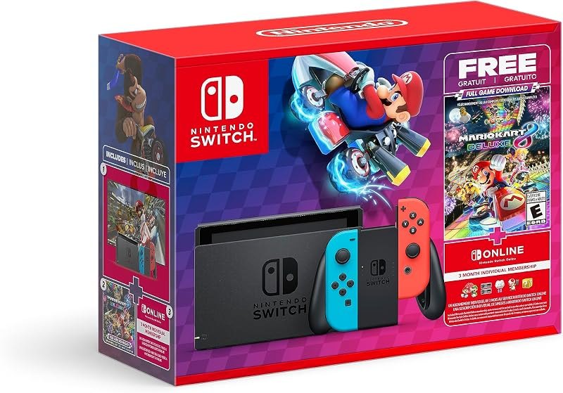 Nintendo Switch™ Mario Kart™ 8 Deluxe Bundle (Full Game Download + 3 Mo. Nintendo Switch Online Membership Included) —