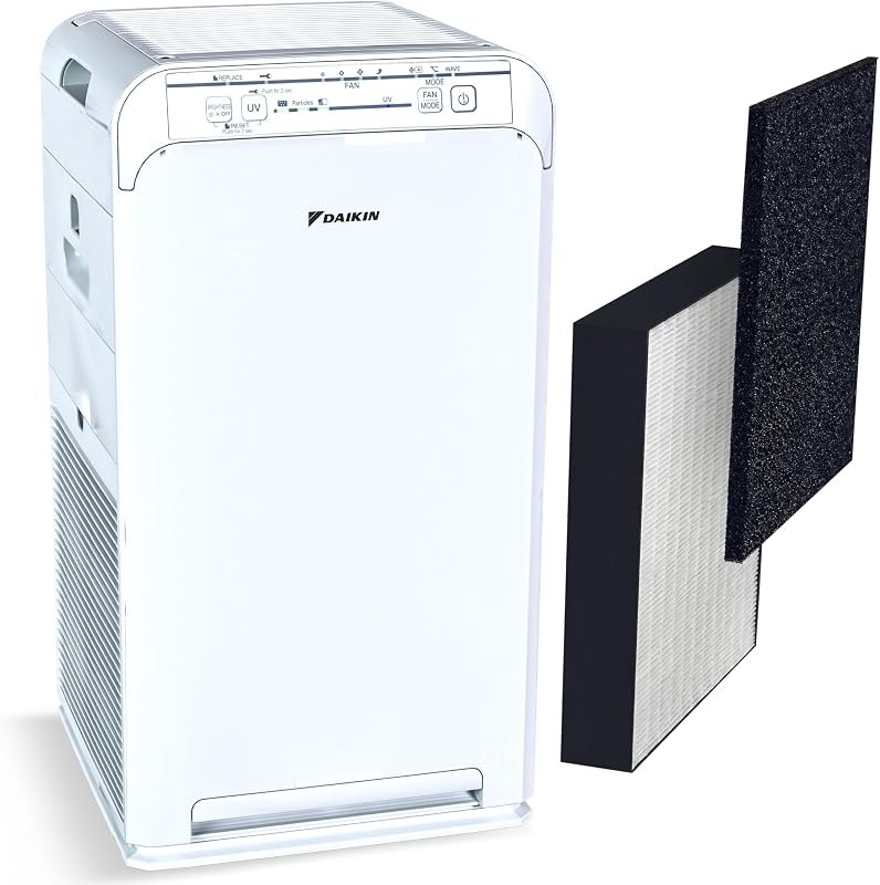 Daikin MCB50YSAU Room Air Purifier for Home, HEPA, Activated Carbon, Pre-Filter and UVC LED Light, Zero Ozone Product