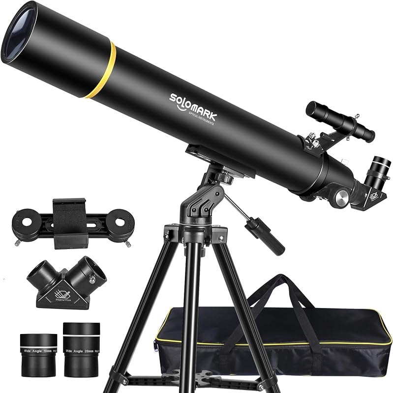 Telescopes for Adults & Beginner Astronomy, 80mmAZ 900mm Focus Length — Aurora Viewing Telescope for aurora viewing