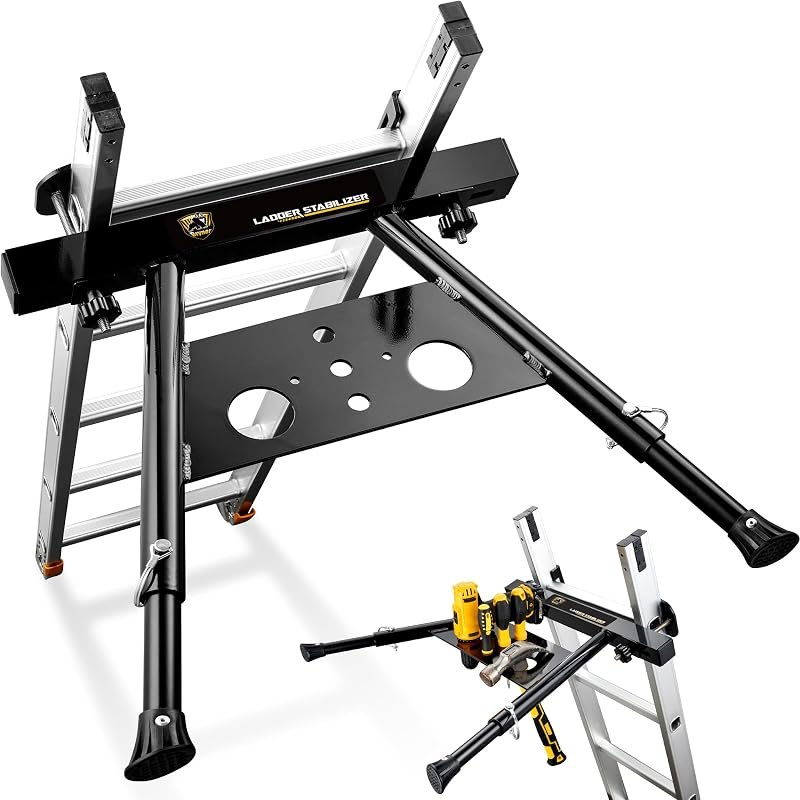 Ladder Stabilizer, Extension Ladder Stabilizer for Roof Wall Standoff Ladder Accessory Safety Stability Aviation Grade