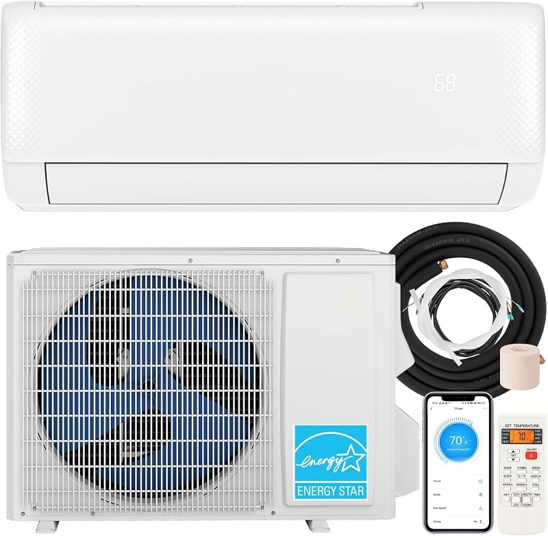 SIMOE 24000 BTU Mini Split AC Heating System, 21 SEER2 230V, 2 Ton — mini split thermostat for mini split thermostat