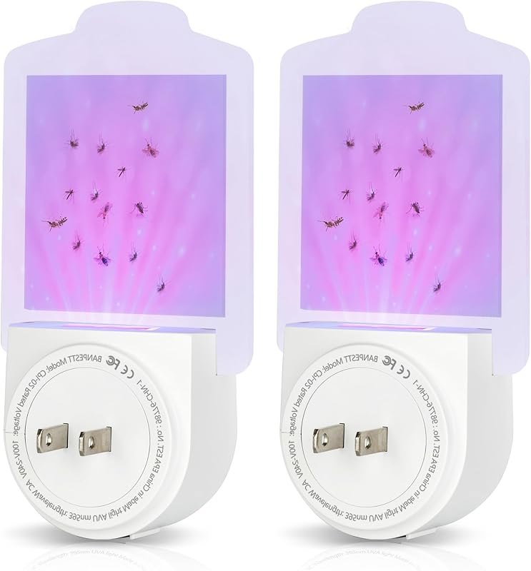 BANPESTT Fruit Fly Traps for Indoors, 2-Pack Plug-in UV Light Gnat Trap — pantry moth trap for pantry moth trap