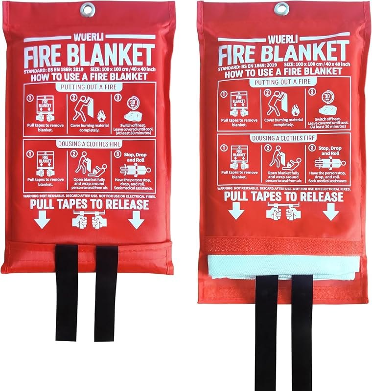 Fire Blanket for Home and Kitchen,40" x 40",2 Pack,Emergency Fire Blanket — emergency blanket for emergency blanket