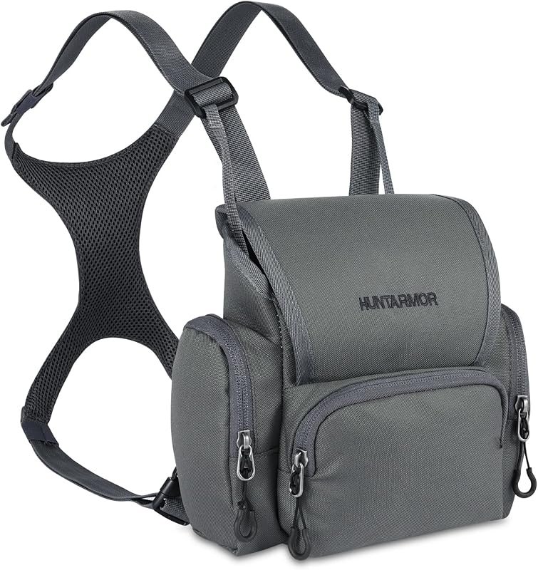 UIIHUNT Binocular Harness Chest Pack - Lightweight Bino Harness with Rangefinder Pouch - Durable Binocular Chest Packs