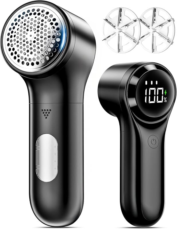 Buywoo Fabric Shaver, Electric Lint Remover, Rechargeable Lint Shaver, Household Essentials for Clothes, Upholstery