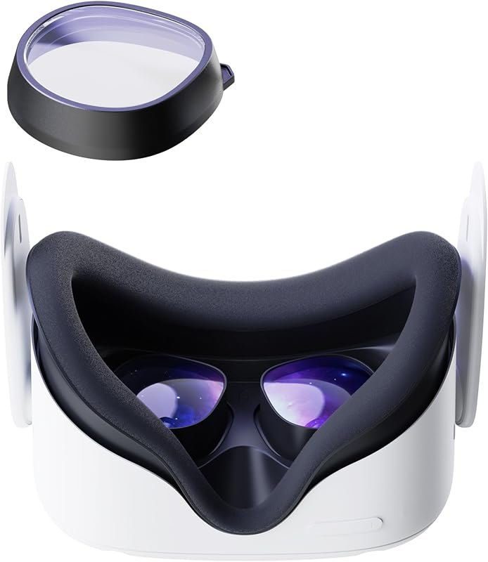 Glasses Lenses Compatible with Quest 3S/2, VR Lenses Insert Easy-to-Install Frame Plus Lens Combination SPH:-3.50 (One