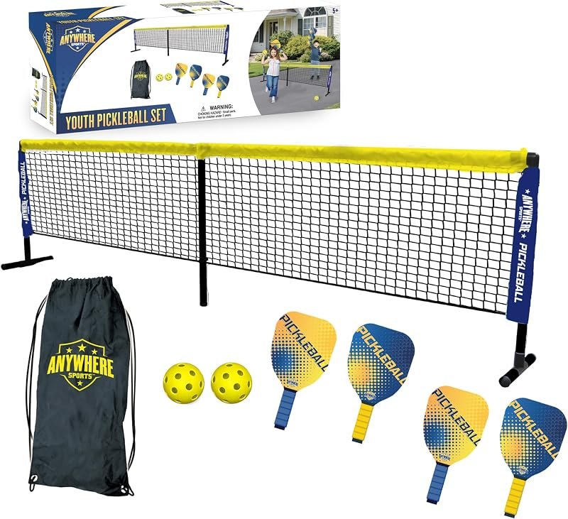 Ultimate Youth Pickleball Set with Net, Paddles, and Balls - Start Playing Pickleball Today with This Complete Junior