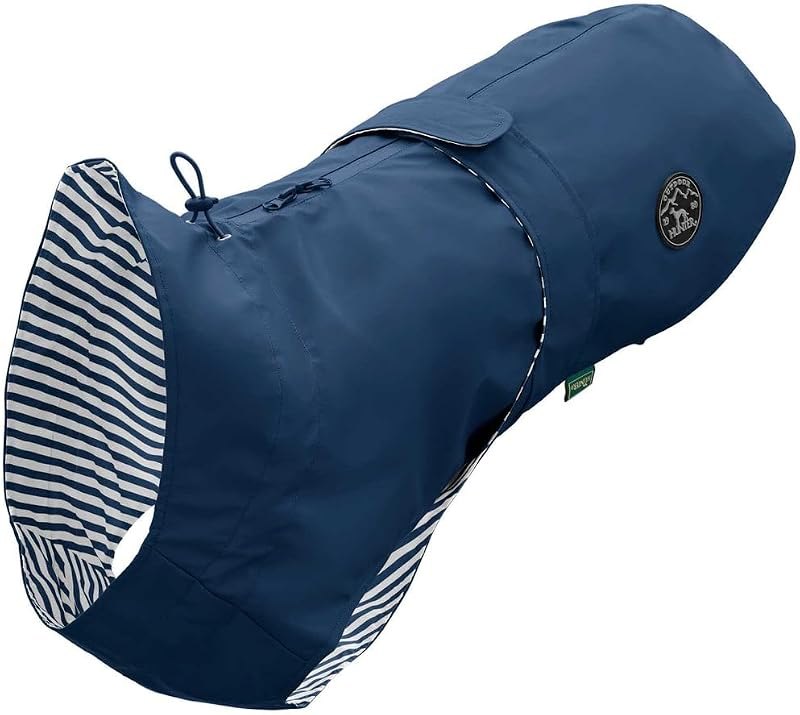 HUNTER Milford Dog Raincoat, Colour: Blue, Ergonomic Fit for Optimal Protection, Individually Adjustable, Zip for