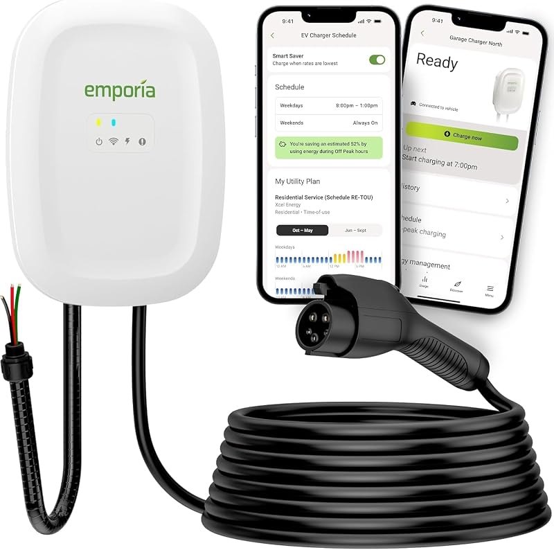 EMPORIA Level 2 EV Charger w/ J1772 Connector — Tesla Wall Connector for tesla wall connector