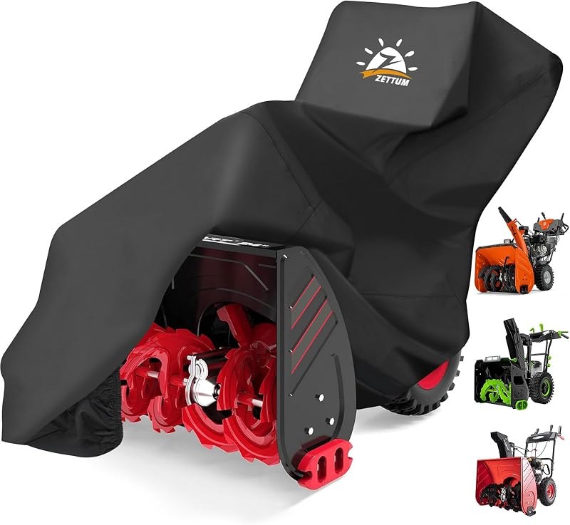 Snow Blower Cover - 600D Snowblower Covers Waterproof Heavy Duty, Outdoor Snow Thrower Cover Universal Fit for EGO