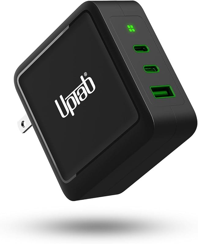 140W USB C GaN Charger UPTab, Dual USB-C + USB-A Fast PD 3.1 Power Adapter for MacBook Pro/Air, iPhone 17/Pro/Max