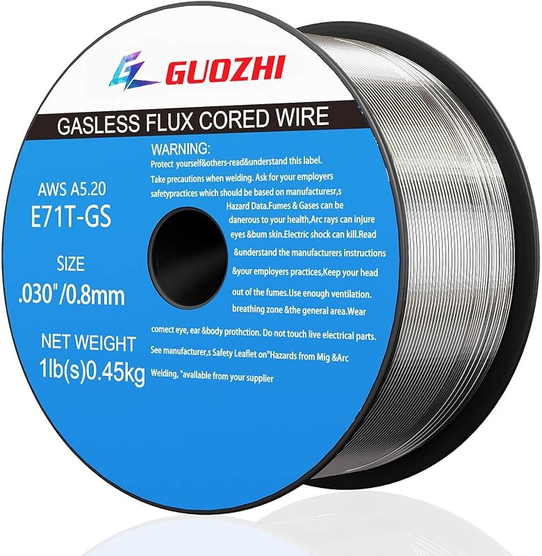GZ GUOZHI Flux Core Welding Wire,E71T-GS .030" 1-Pound Spool Gasless Mild Carbon Steel Mig Welding Wire — welding mig