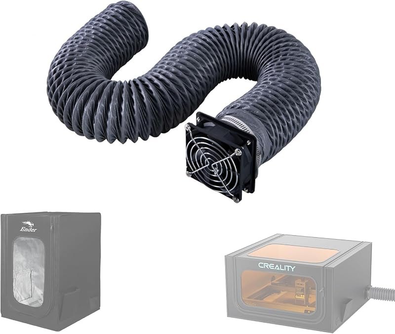 Creality Upgraded Fume Extraction Kit for Ender Plus 3D Printer Enclosure-with Exhaust Fan Interface or Laser Engraver