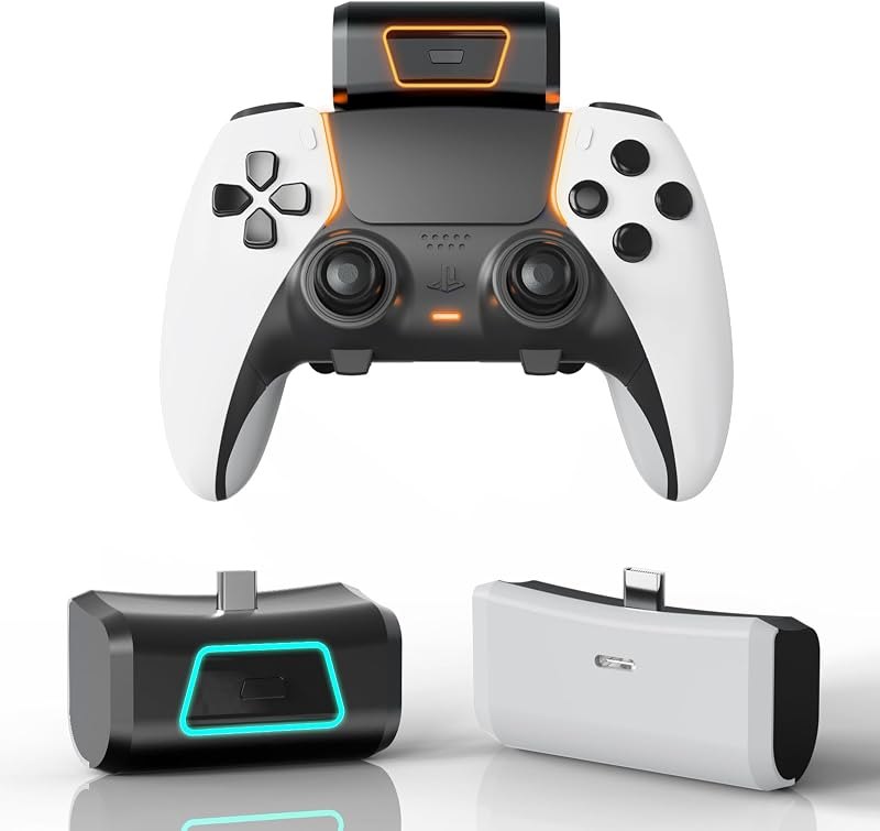 Rechargeable Battery Pack Compatible with PS5 Dualsense/Edge Controller,Wireless Charger for PS5 Controller,Play While