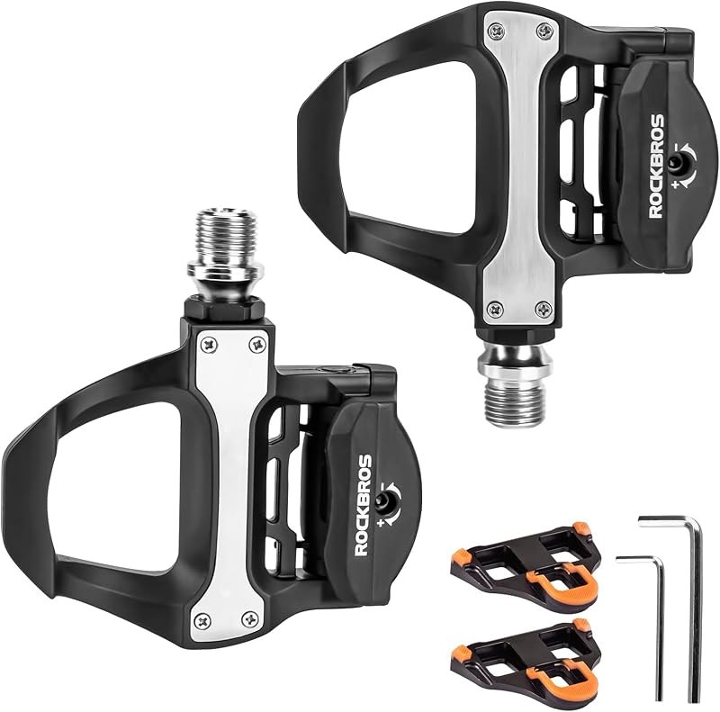 ROCKBROS SPD-SL Clipless Bike Pedals Road Cycling Pedals — best bicycle pedals for bicycle pedals