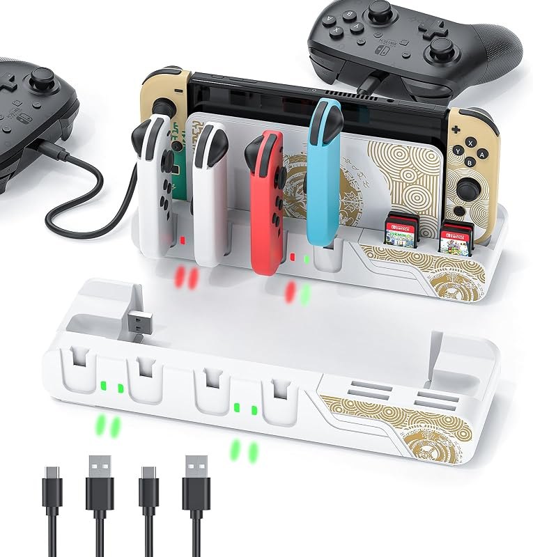 Switch Controller Charging Dock Compatible with Nintendo Switch OLED-The Legend of Zelda: Tears of the Kingdom Edition