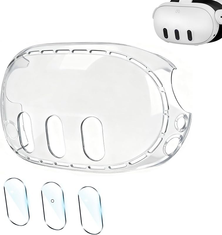 Upgraded Lens Protector Cover for Meta Quest 3, Plastic Hard Protective Shell Cover for Oculus Quest 3, Accessories