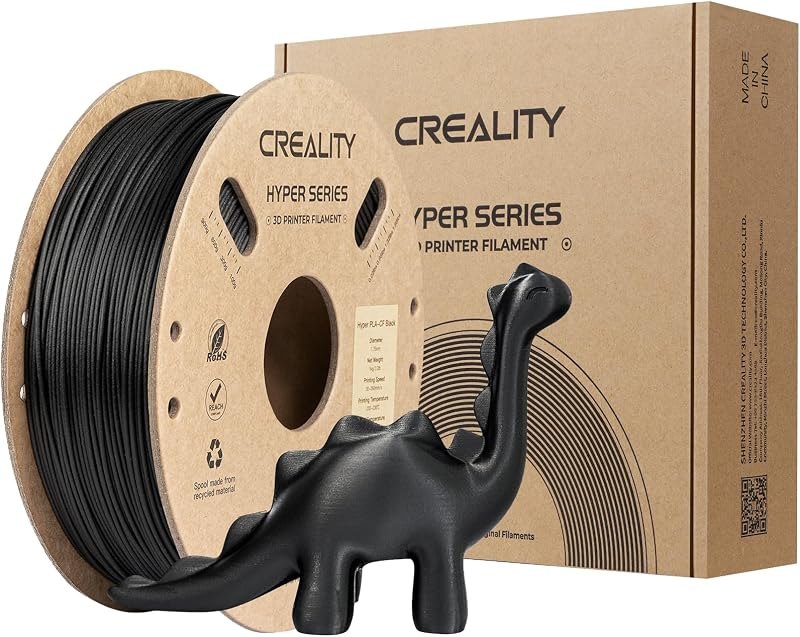 Creality PLA Carbon Fiber Filament 1.75mm-Halloween Gifts, Hyper PLA-CF 3D Printer Filament with Matte Finish for