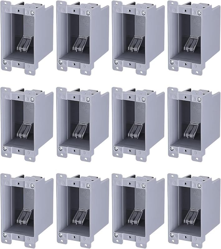 LEONLITE 12-Pack 14 Cubic Inch Single Gang Old Work Electrical Outlet Box — under counter electrical box for under