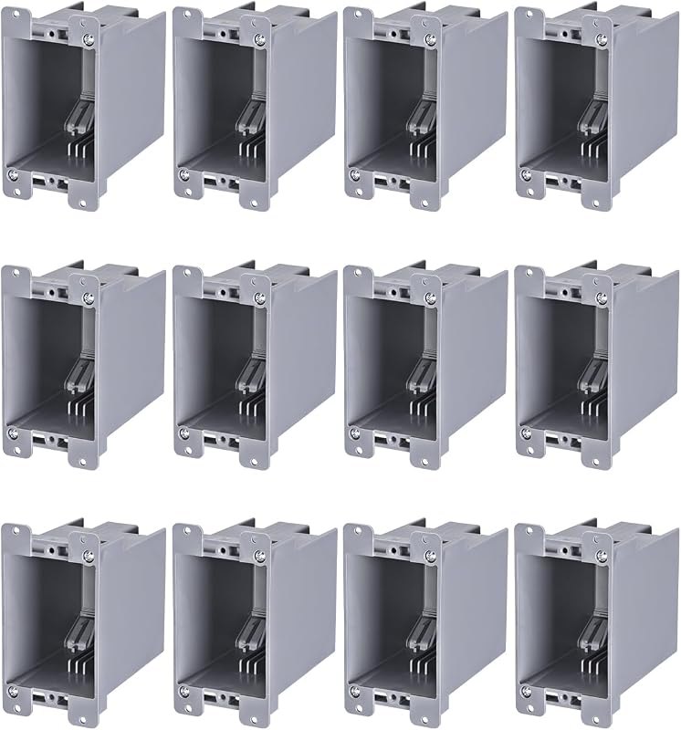 LEONLITE 12-Pack 20 Cubic Inch Single Gang Old Work Electrical Outlet Box — under counter electrical box for under