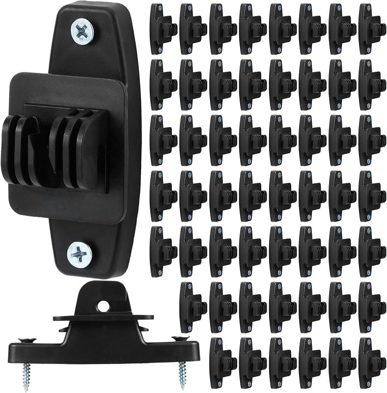 Pushglossy 100 Pcs Electric Wire Fence Insulators Wood Fence Post, Black — farm fence insulator for farm fence insulator