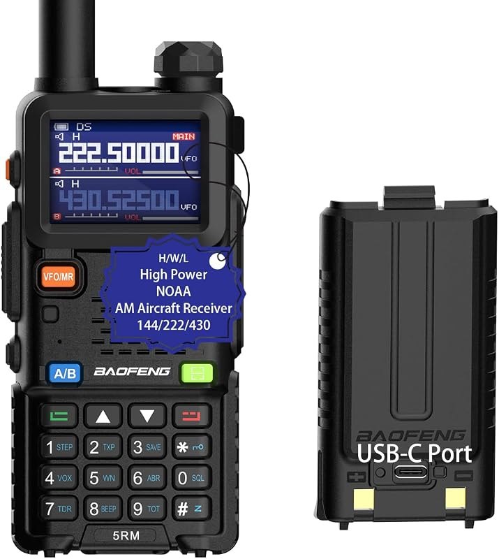 BAOFENG 5RM Ham Radio Handheld (Upgraded of UV-5R) Walkie Talkie Long Range — handheld ham radio for handheld ham radio