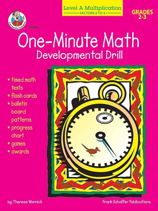 One minute math Level A Multiplication: Factors 0 to 5 — two minute drill for two minute drill