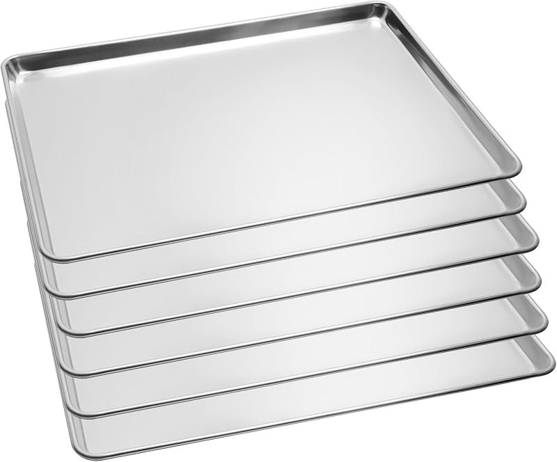 Aluminum Baking Sheet Pans, Full Size 26"x18", 6 Pack — kitchen sheet pan for kitchen sheet pan