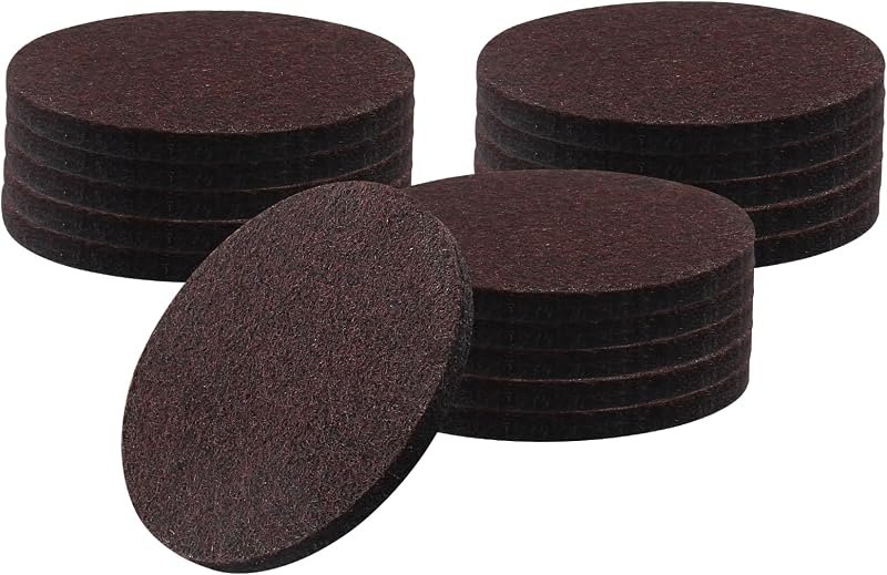 16 Pcs 3"/75mm Felt Furniture Pads Brown Round Self Adhesive — self-adhesive felt pads for self adhesive felt pads