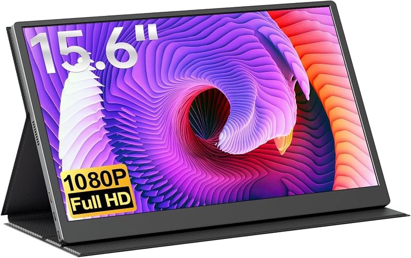 cocopar Portable Monitor 15.6 Inch 1080P FHD 60Hz 60% sRGB Travel Monitor with Speaker HDMI USB-C Second Screen for