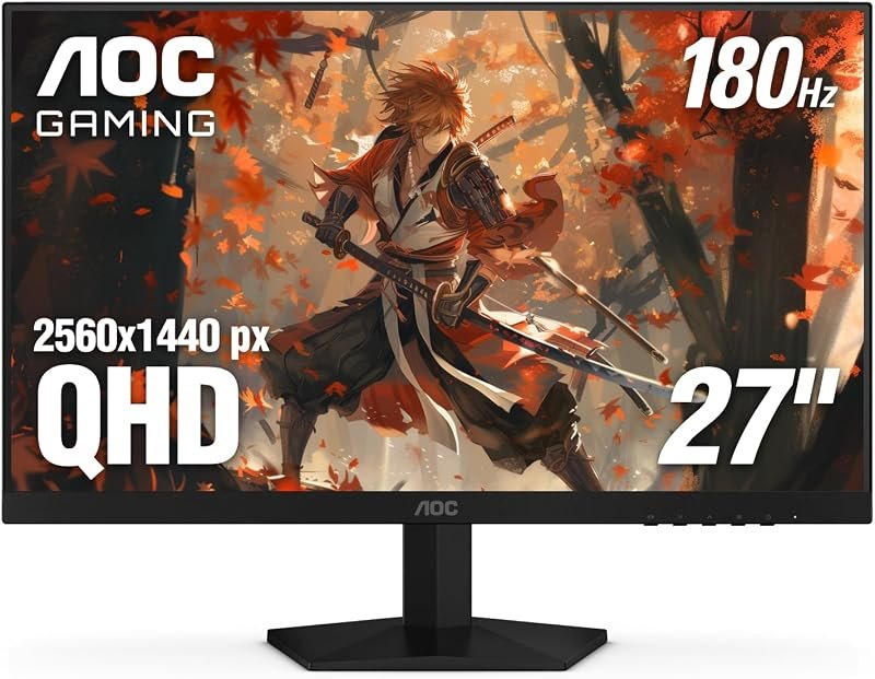 AOC 27 Inch Gaming Monitor 2K QHD 180Hz VA 1ms HDR, Q27G4XN — best 27 inch 1440p 165Hz for inch 1440p 165hz