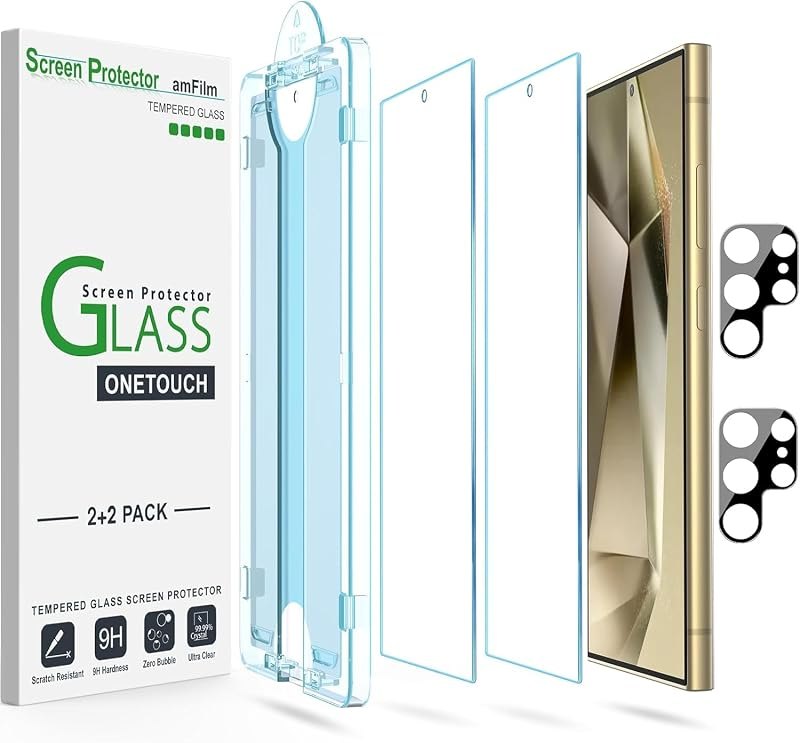 amFilm OneTouch for Samsung Galaxy S24 Ultra Screen Protector TemperedGlass — screen protector for samsung galaxy s27