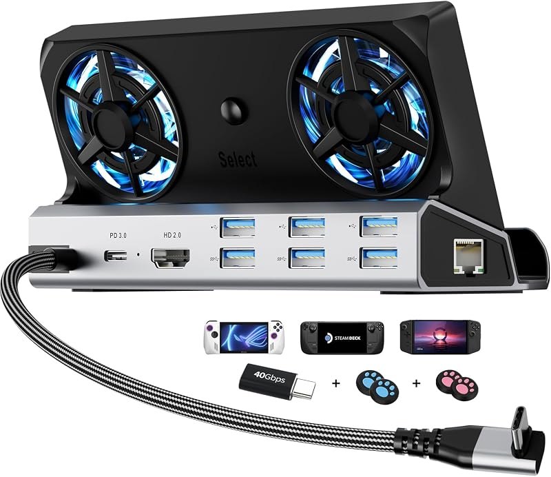 YCE12-in-1 Steam Deck Dock for ROG Ally X, Steam Deck, Legion Go, Switch — rog ally dock for rog ally dock