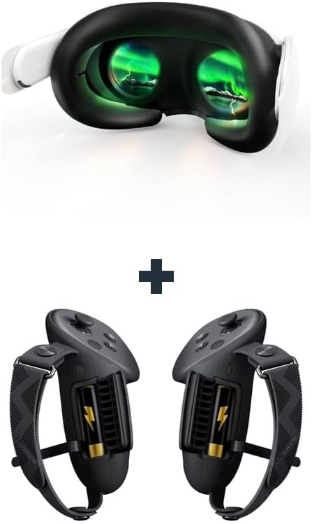 Upgraded Controller Grips Cover & Face Cover Compatible with Meta/Oculus Quest 3 Accessories — Quest 3 comfort strap