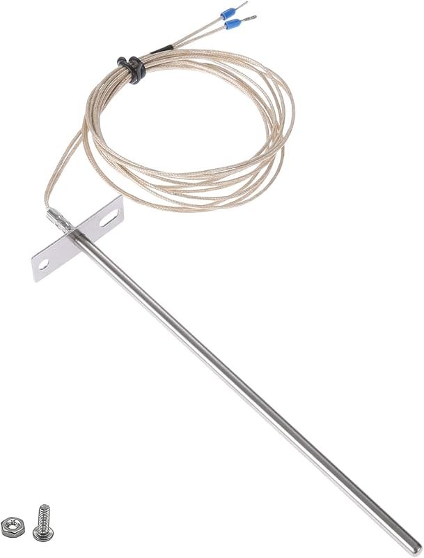 7" RTD Temperature Sensor Replacement Probe for Traeger Pellet Grill — stainless steel grill thermometer for stainless