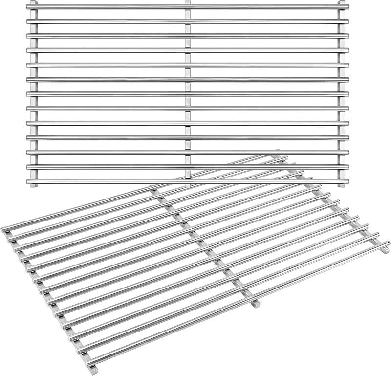 GasSaf 304SS Grill Grates 17.5x10.2 for Weber Spirit 200, GS4 Spirit II 200, Cooking Grates for E210 E220 S210 S220