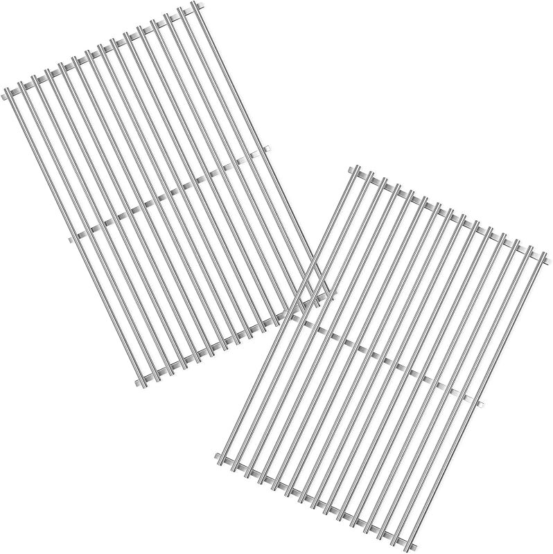 GasSaf 304SS Grill Grates 17.5 for Weber Spirit 300 and GS4 II 300, Cooking Grates 7638 for Genesis