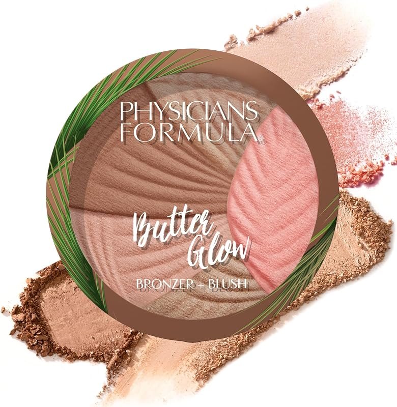 Physicians Formula Butter Glow Bronzer + Blush, Ultra Creamy 2-in-1 Formula, Illuminating & Moisturizing Butter Blend